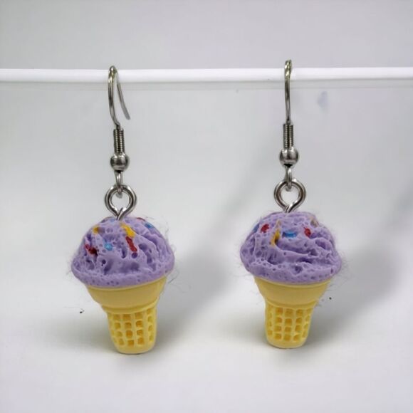 🍦Ice Cream Cone Earrings🍦(2-A008-A) - Picture 1 of 6